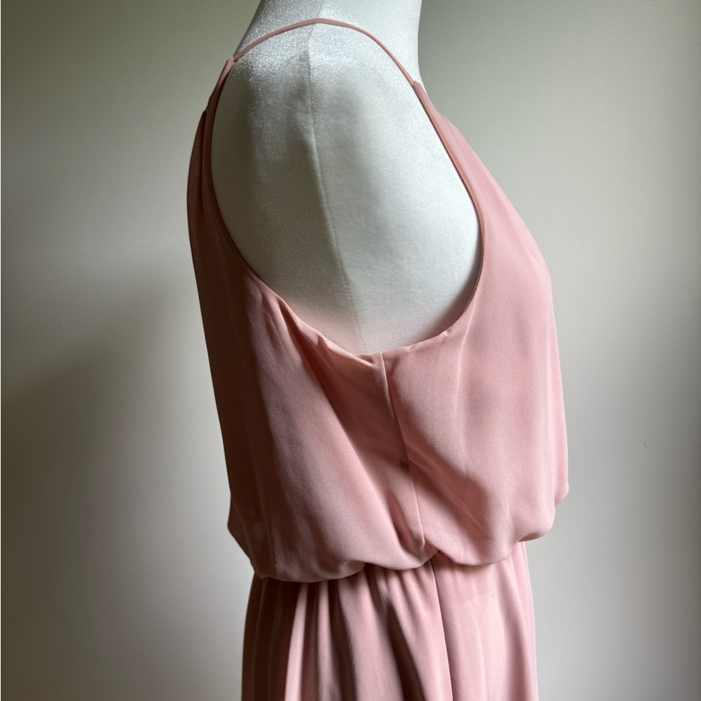 Francesca’s Miami‎ Chiffon Dusty Rose Dress Size Small - Picture 6 of 8